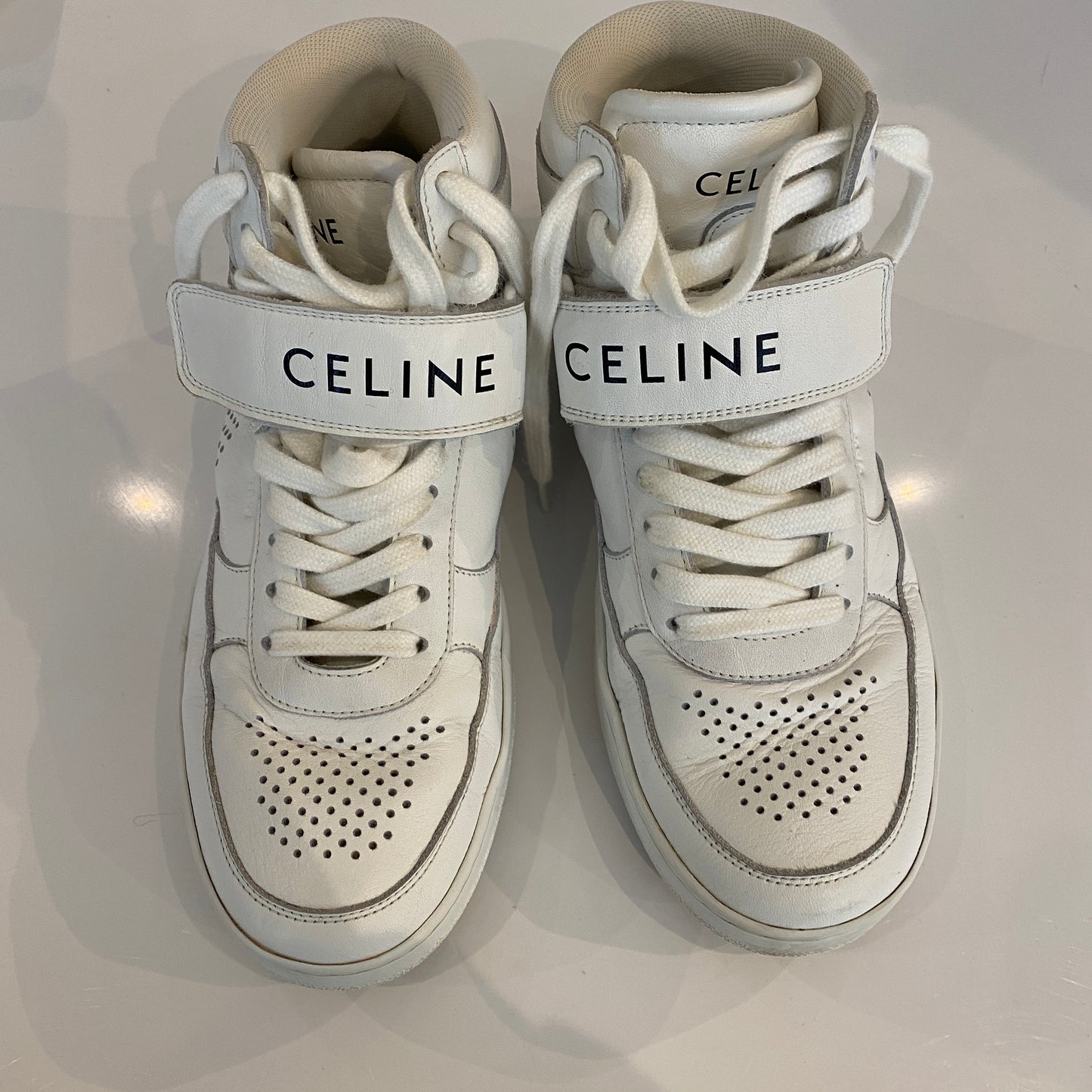 Celine white leather CT-03 high tops size 37 uk 4