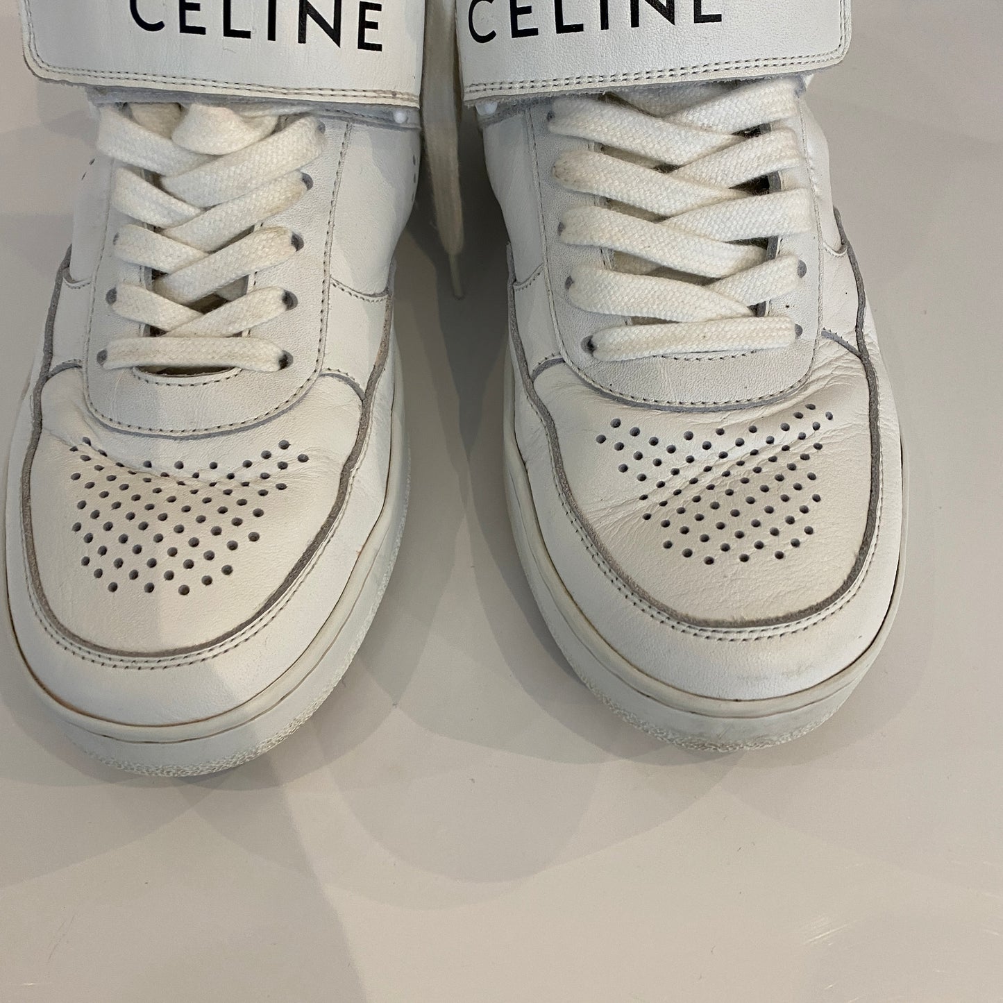 Celine white leather CT-03 high tops size 37 uk 4