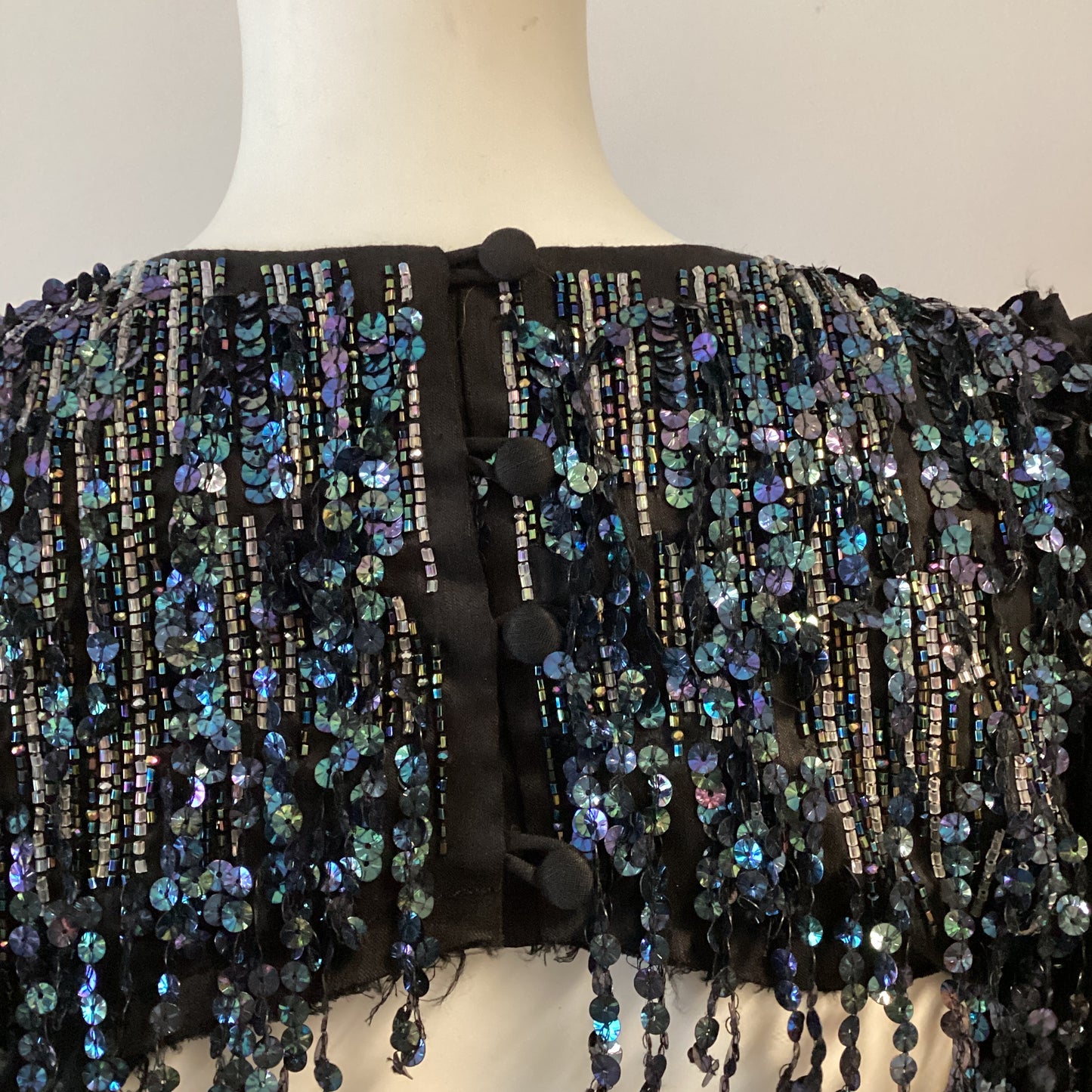 Aje black sequin detailed dress size 8