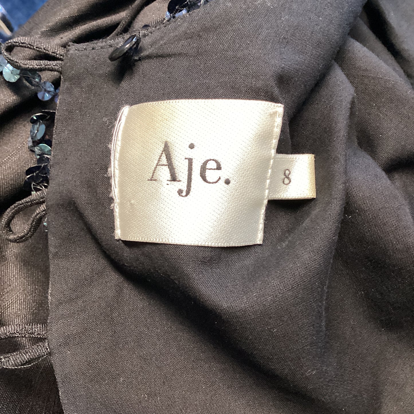 Aje black sequin detailed dress size 8