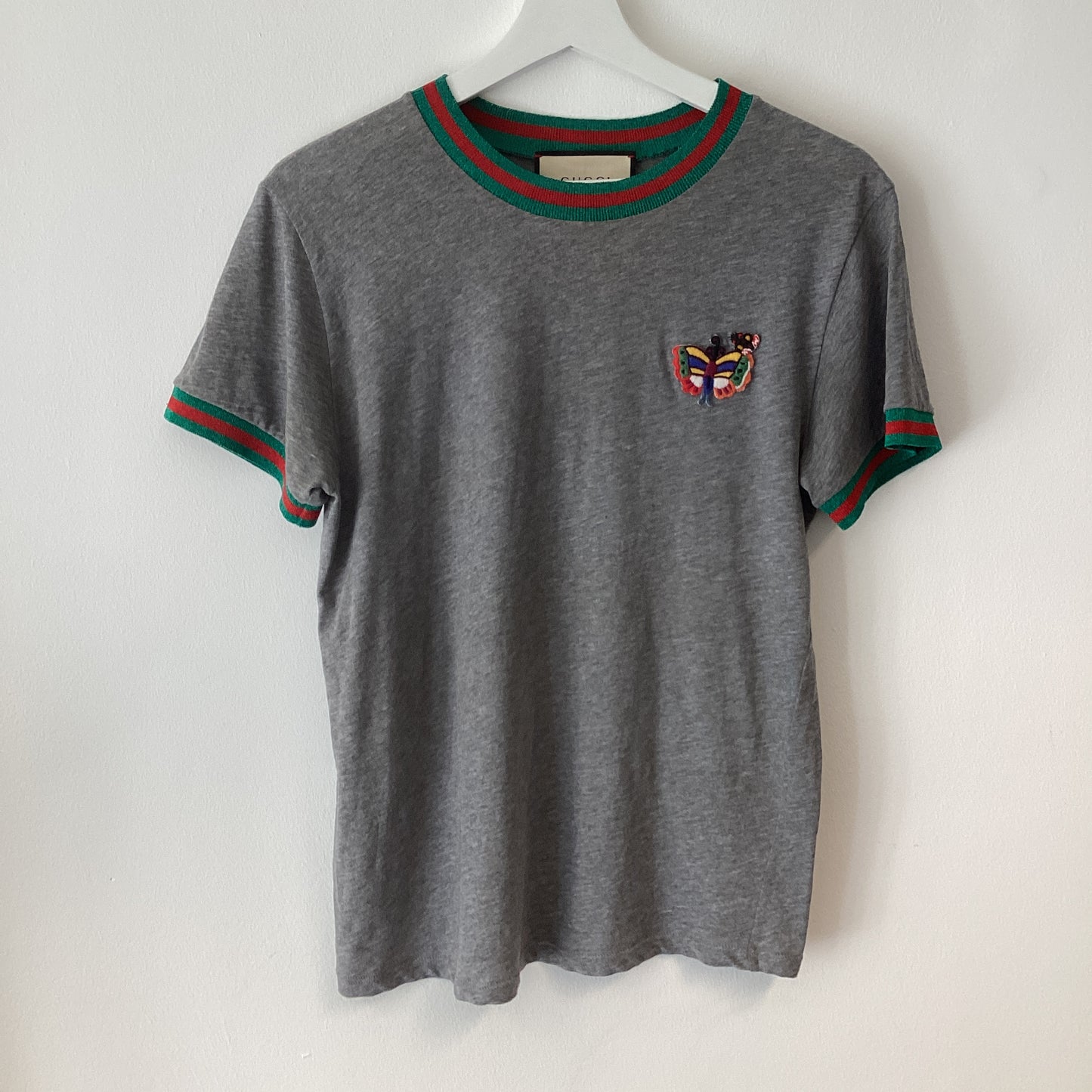 GUCCI GREY BEE EMB T SHIRTSIZE XS