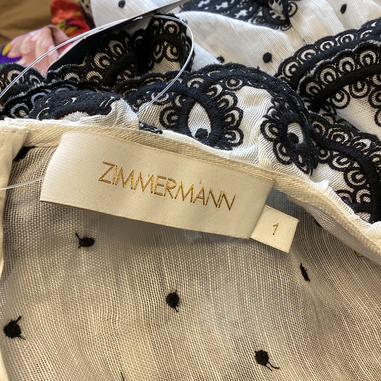 Zimmermann broderie anglaise harlequin set   Black blue fabric   Size 1  Best fit 8 U.K.