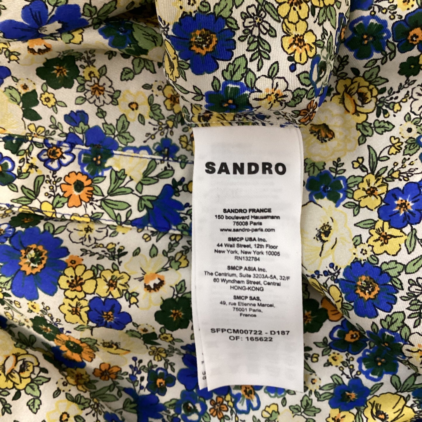 SANDRO FLORAL BLOUSE SIZE 1 uk 8