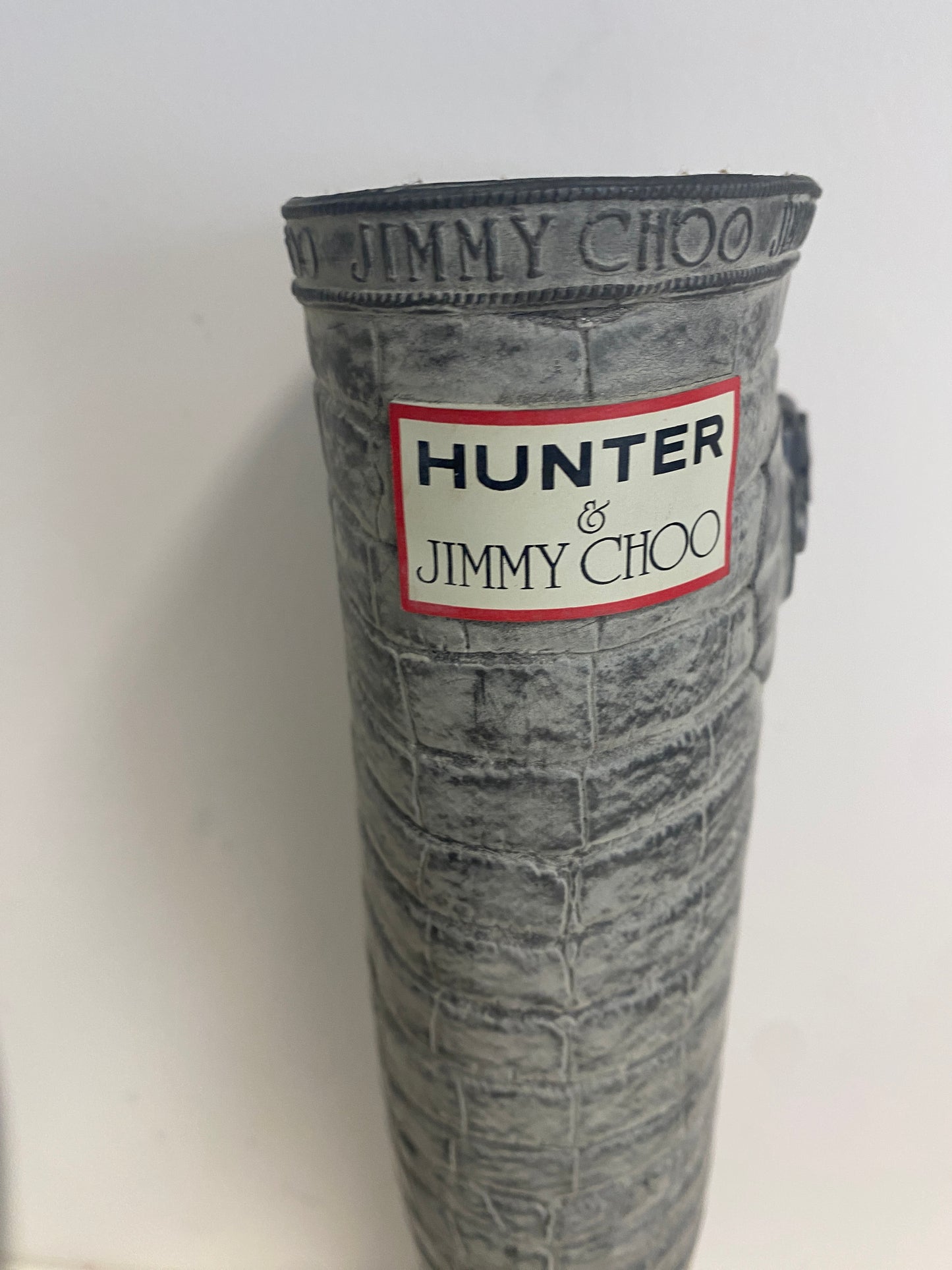 Jimmy Choo x Hunter grey Wellington boots size 3