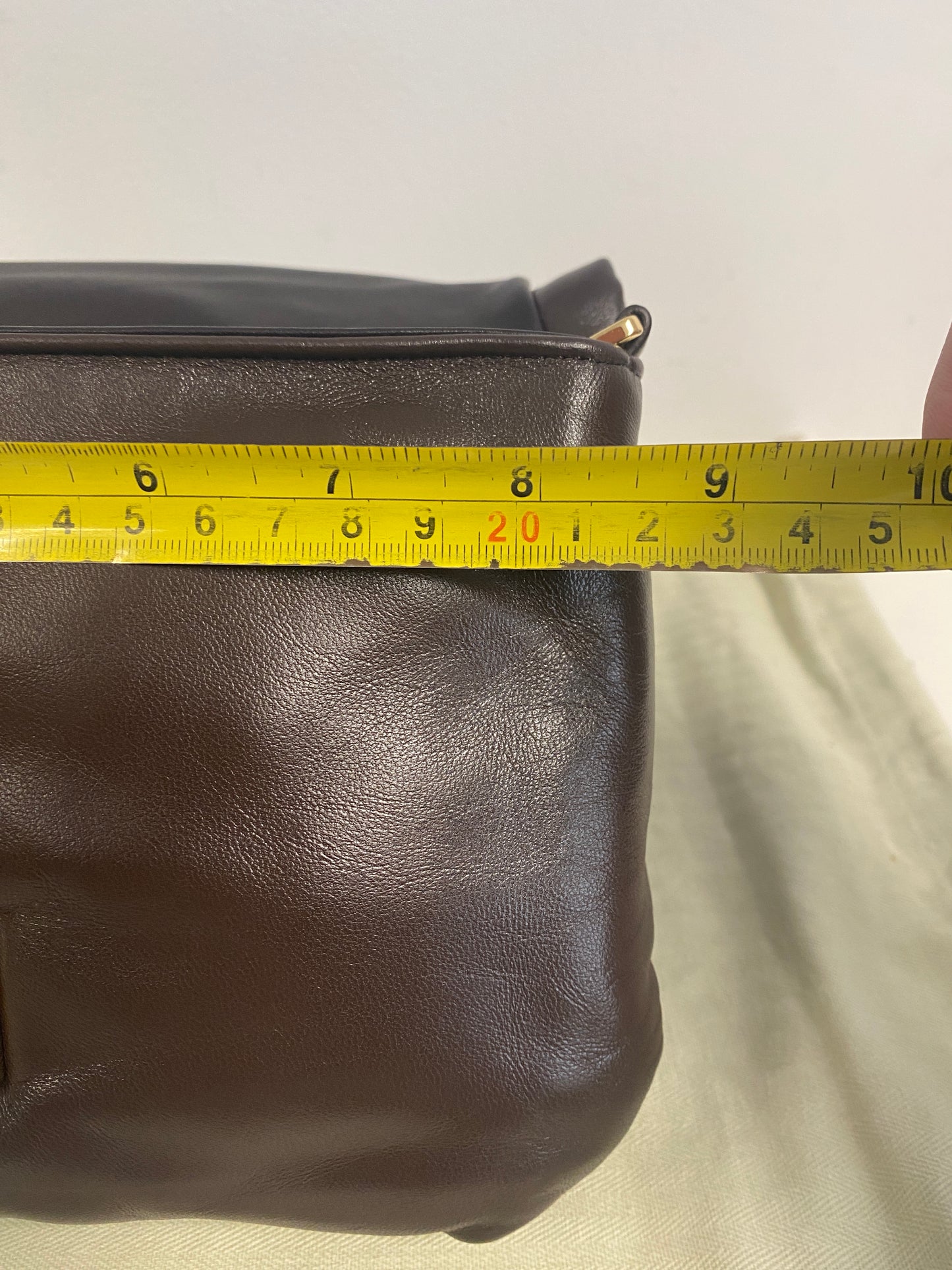 LOEWE Lambskin Goya Puffer Bag in Dark Chocolate.