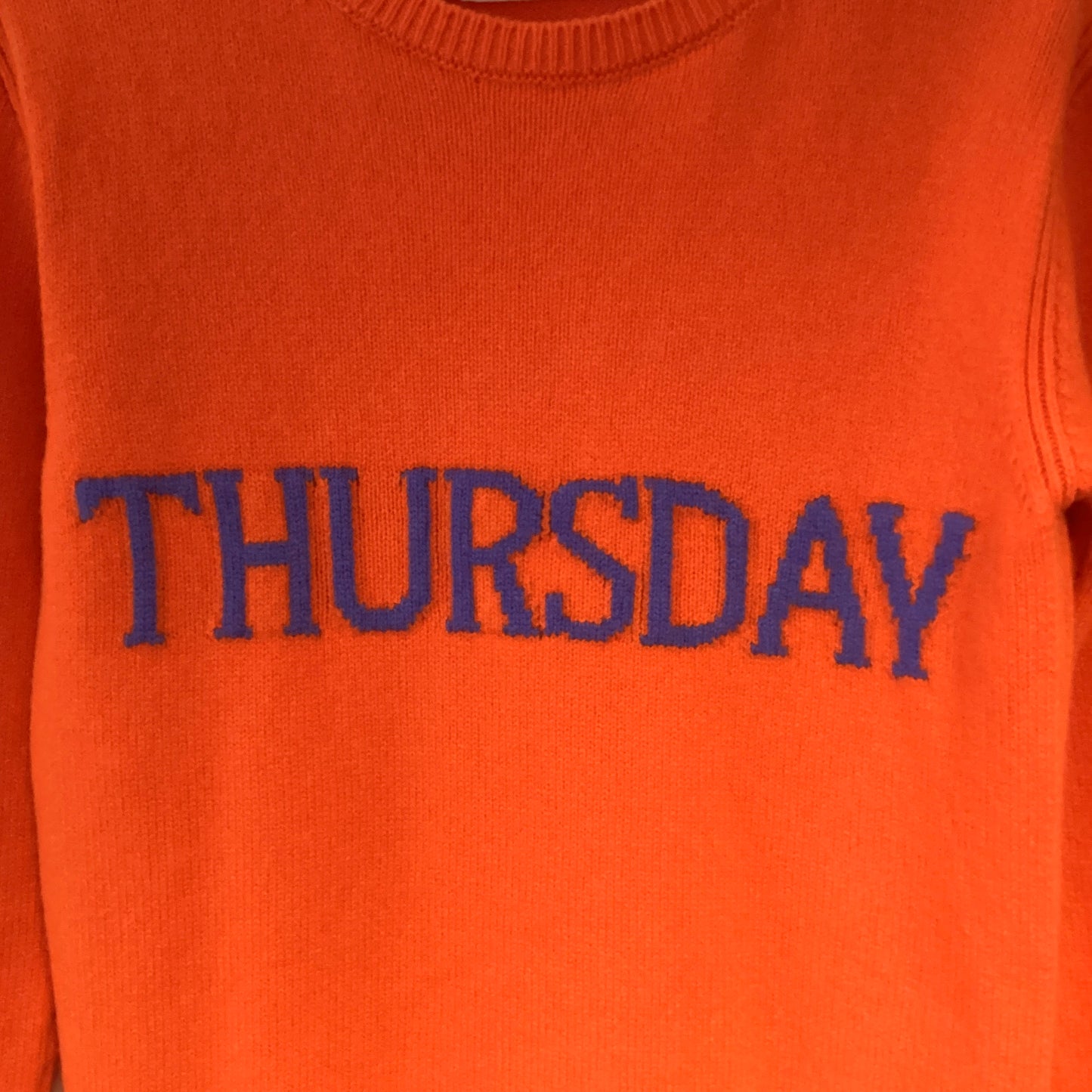 ALBERTA FERRETI ORANGE THURSDAY JUMPER CASHMERE WOOL MIX - SIZE 6