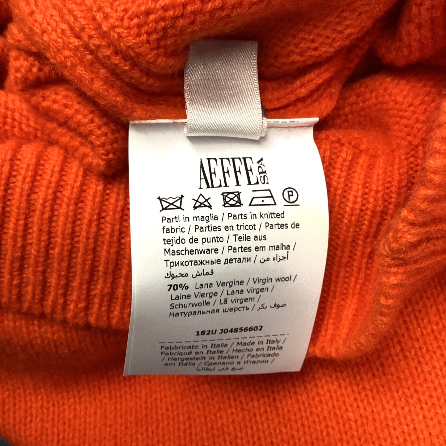 ALBERTA FERRETI ORANGE THURSDAY JUMPER CASHMERE WOOL MIX - SIZE 6