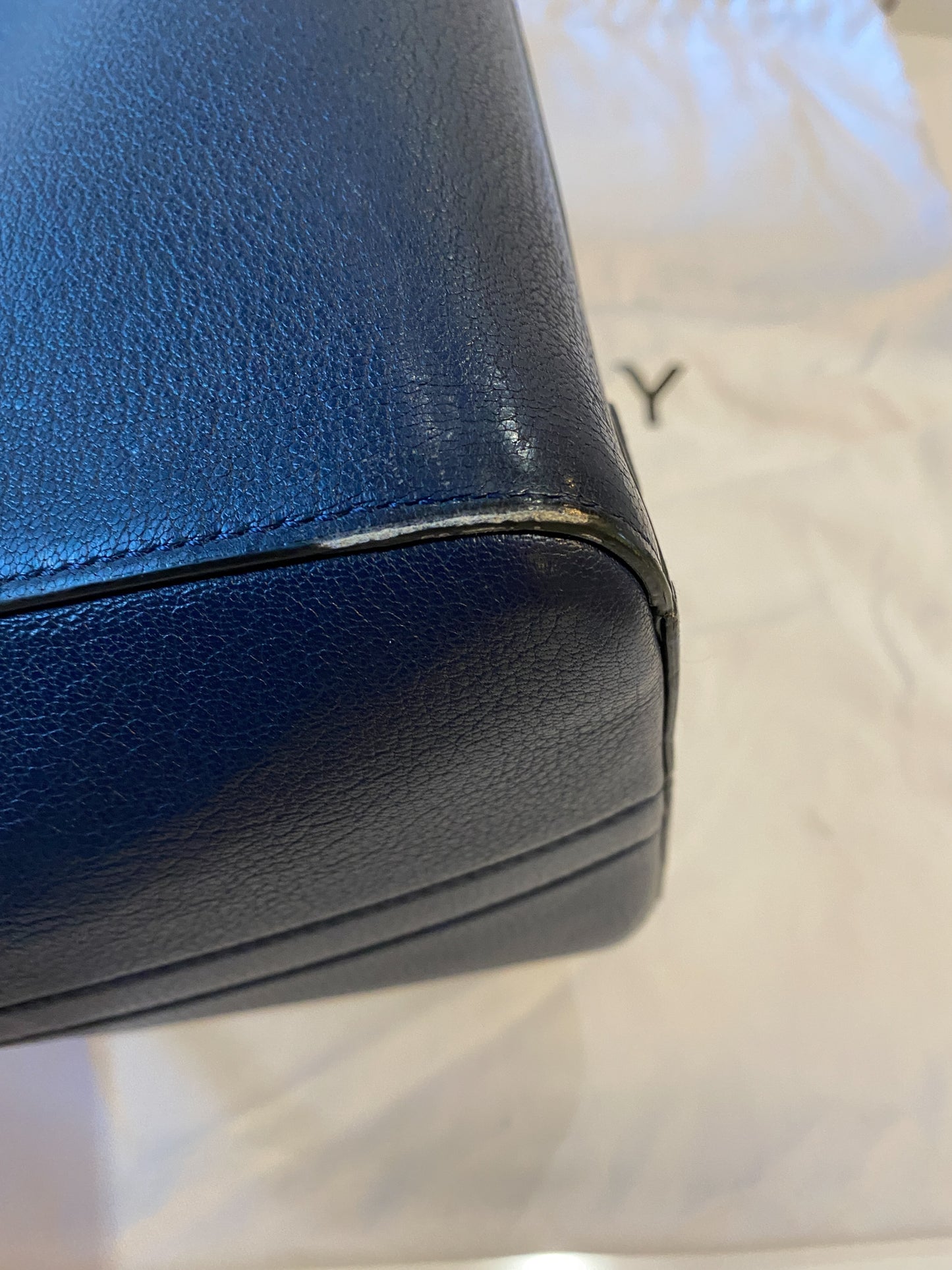 GIVENCHY BLUE LEATHER ANTIGONA - with cloth bag