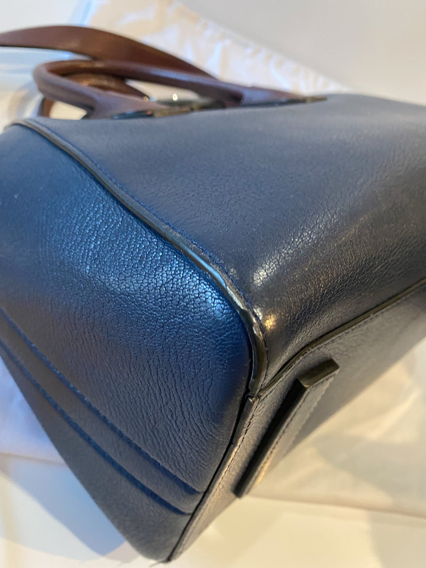 GIVENCHY BLUE LEATHER ANTIGONA - with cloth bag
