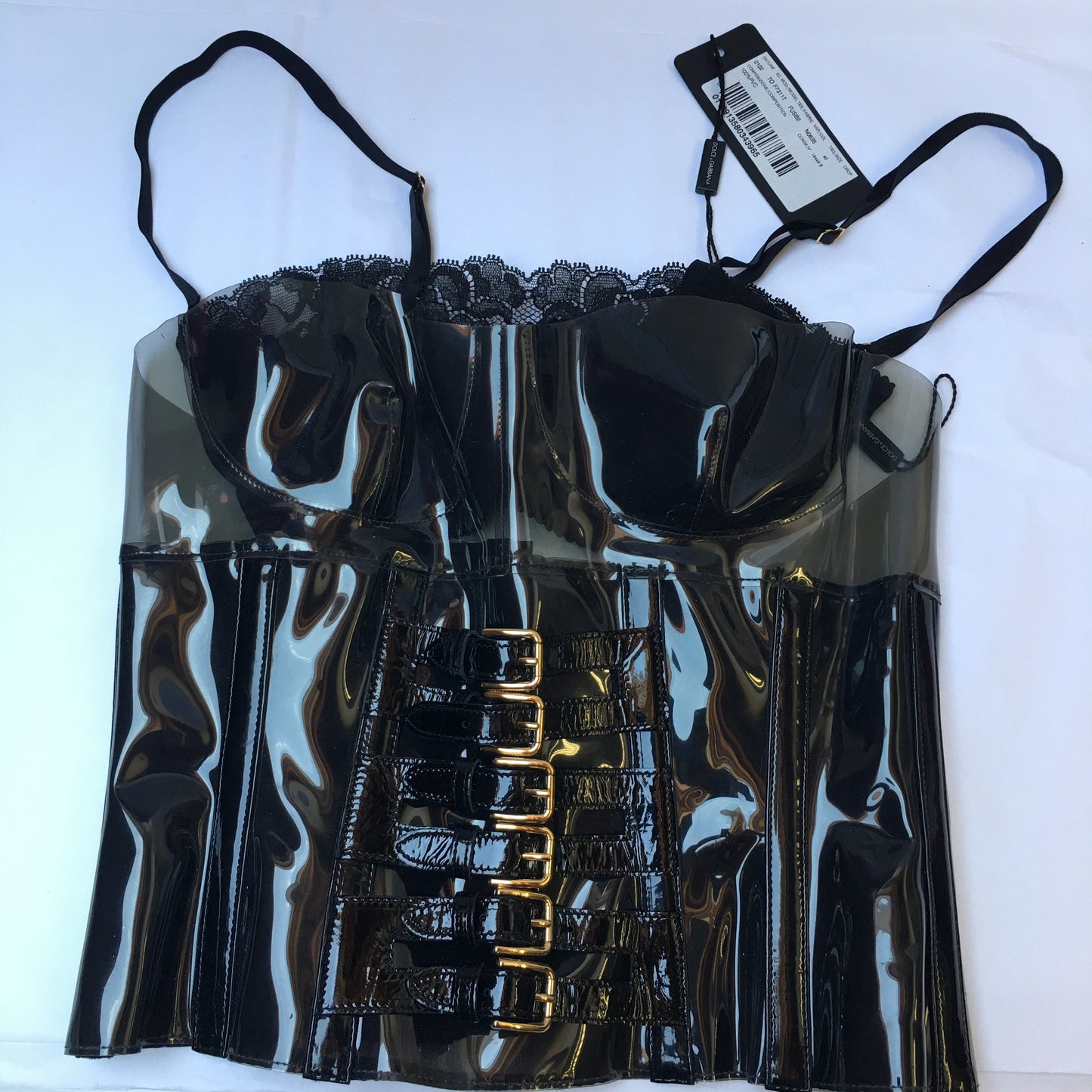 DOLCE & GABBANA PVS CORSET TOP SIZE 8 40 IT - new with tags Runway 2007