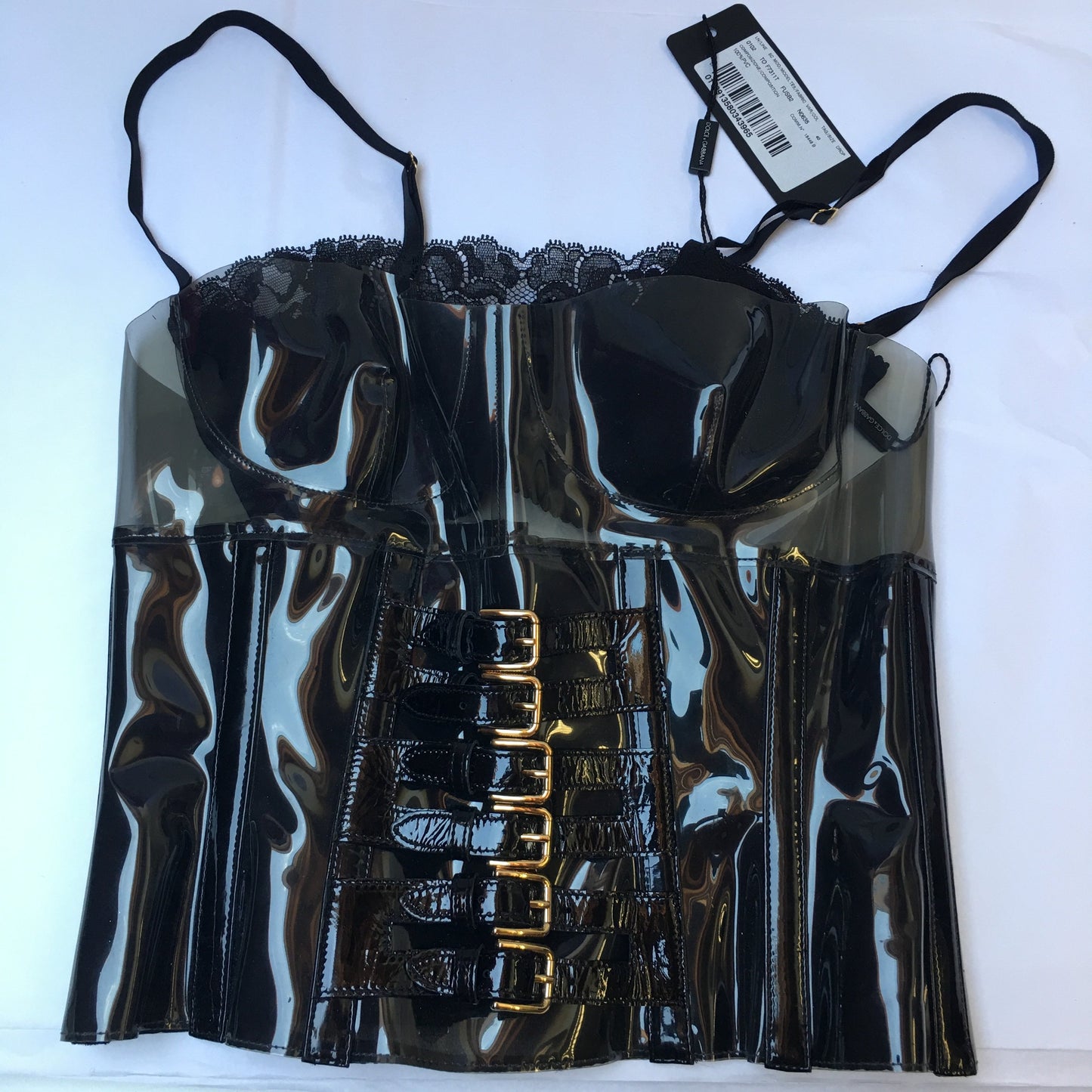 DOLCE & GABBANA PVS CORSET TOP SIZE 8 40 IT - new with tags Runway 2007