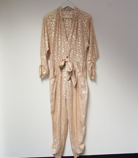 STELLA MCCARTNEY PINK AND GOLD PATTERNED JUMPSUIT - SIZE 40