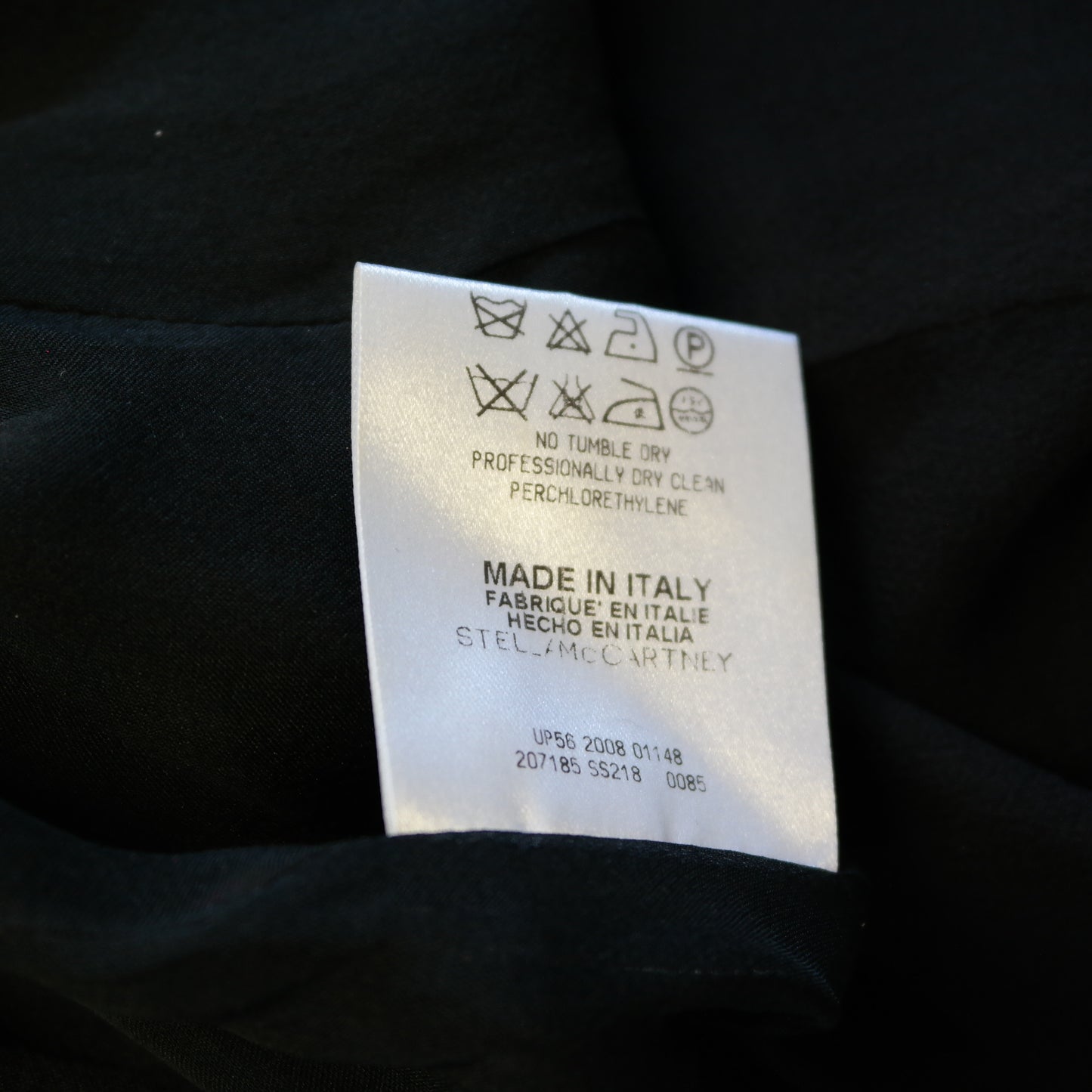 STELLA MCCARTNEY BLACK SHIFT DRESS - SIZE 36 uk 8 best fit