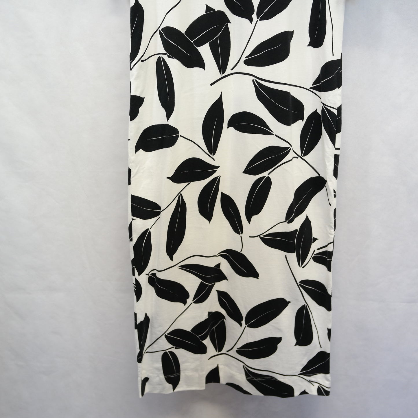 MARNI BLACK AND WHITE LEAF PRINT DRESS SIZE 40 UK 10