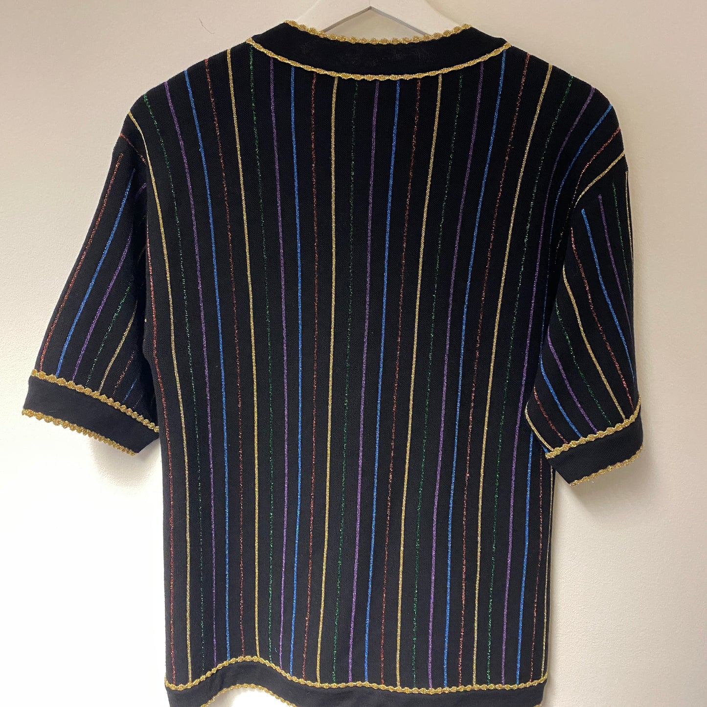 GUCCI BLACK LARME STRIPE KNIT JUMPER SIZE SMALL